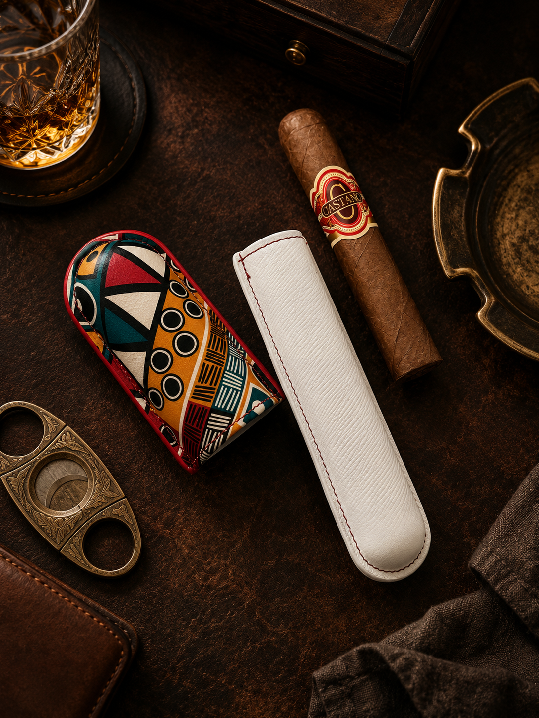 "Sintra" Cigar Case - 1 Cigar 60-62 Ring