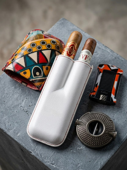 "Sintra" Cigar Case - 2 Cigar 60-62 Ring