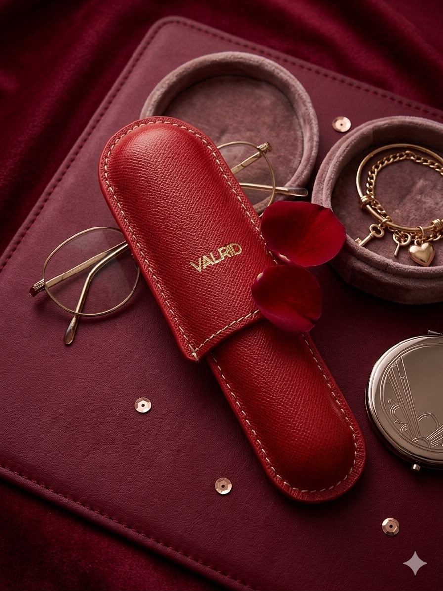 "Crimson" Cigar Case - 1 Cigar 52-56 Ring