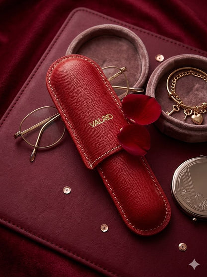 "Crimson" Cigar Case - 1 Cigar 52-56 Ring