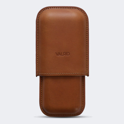 "The Classic" Camel Cigar Case - 2 Cigar 52-56 Ring